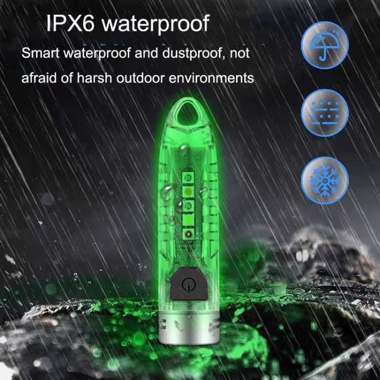 V1 Keychain Lantern Mini Light Flashlight Multifunctional Outdoor Home Flashlight(Transparent White) - Mini Flashlight by buy2fix | Online Shopping UK | buy2fix