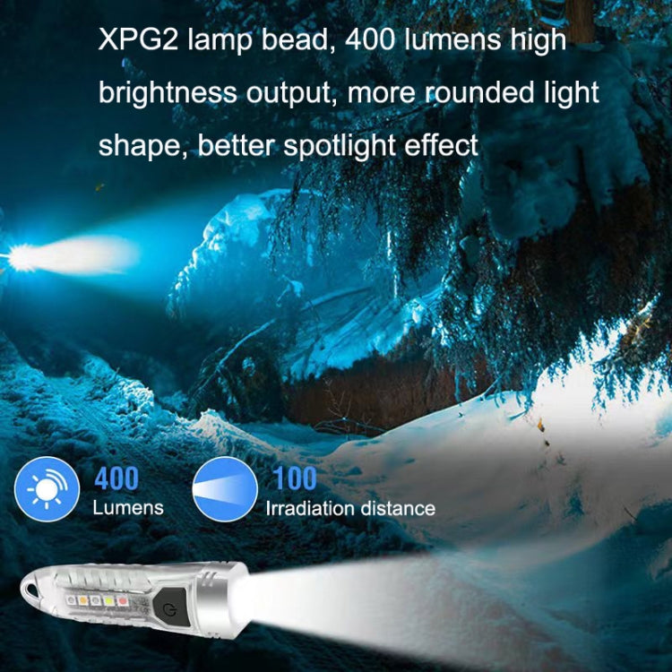 V1 Keychain Lantern Mini Light Flashlight Multifunctional Outdoor Home Flashlight(Transparent White) - Mini Flashlight by buy2fix | Online Shopping UK | buy2fix