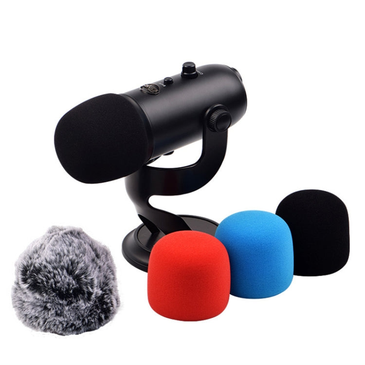 For Blue Yeti Pro Anti-Pop and Windproof Sponge/Fluffy Microphone Cover, Color: Gray Hair by buy2fix