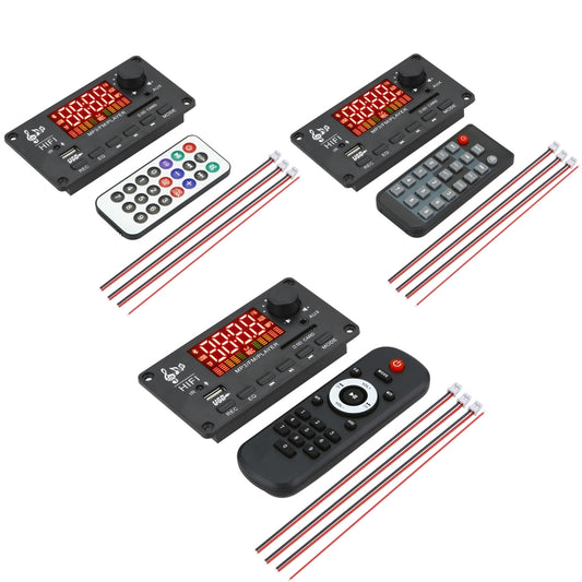 JX-Y04 12V 50W Color Screen Bluetooth Decoding Board,Support FM / Call / Recording, Color: White by buy2fix