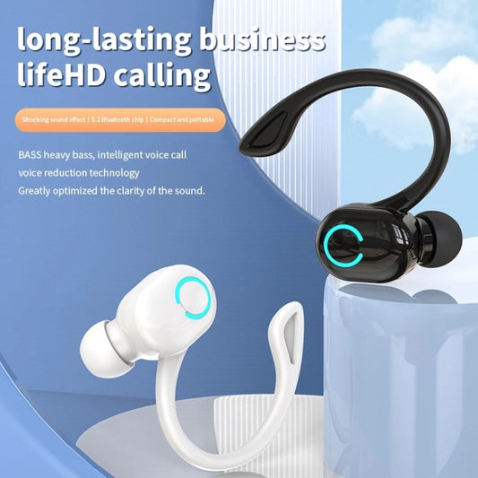 S10 Bluetooth Headset Business Model Hanging Ear Type Stereo Earphone(Black) by buy2fix