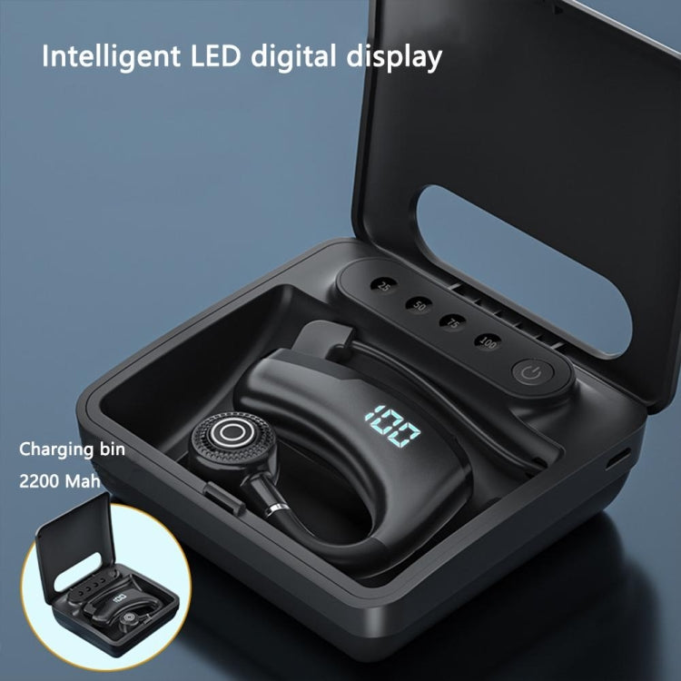 V19S Wireless Bluetooth Headset Digital Display With Charging Bin Mobile Power Function(Black) by buy2fix