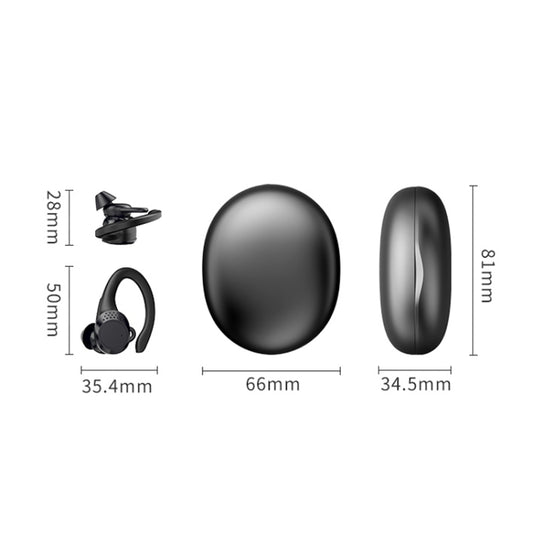 AX9 Noise Reduction Digital Display With Charging Bin Bluetooth Headset(Black) by buy2fix