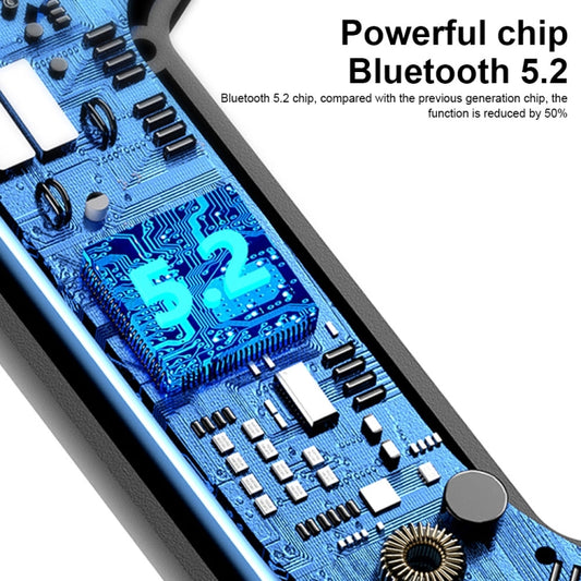 V19 Bone Conduction Digital Display Stereo Hanging Ear Sports Bluetooth Headset(Blue) by buy2fix