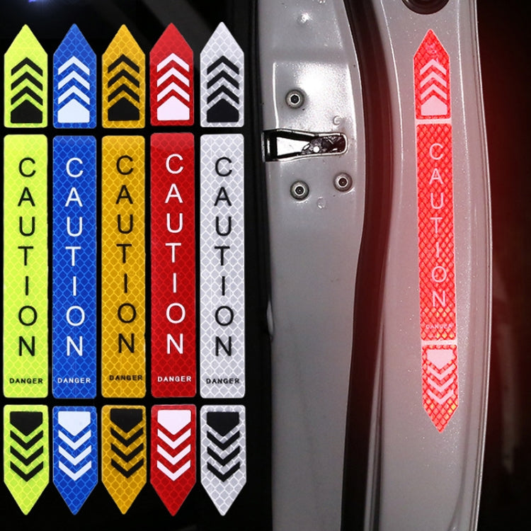 5sets Car Opening Door Anti-Collision Safety Warning Reflector(Diamond Red) by buy2fix