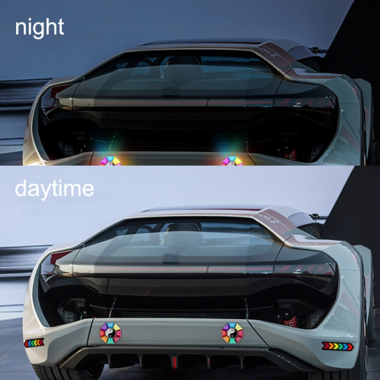 2pcs /Set Car Door Anti-Collision Scrape And Rearview Mirror Colorful Safety Warning Reflective Sticker, Style: Ordinary Model Wheel Eyebrows - Warning Sticker by buy2fix | Online Shopping UK | buy2fix