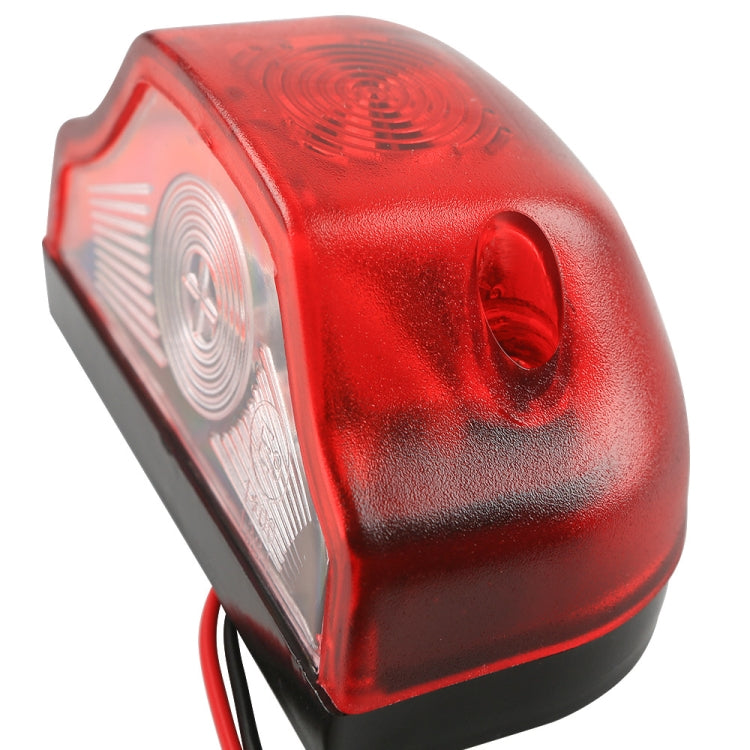 2pcs MK-198 3LED Van / Truck / Trailer White Light License Plate Lamp(Red) - License Plate Lights by buy2fix | Online Shopping UK | buy2fix