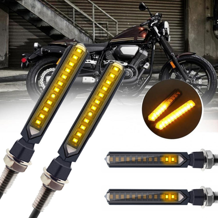 MK-229 4pcs Motorcycle 12LED Flowing Water Turning Light(Yellow) - Turn Signal by buy2fix | Online Shopping UK | buy2fix