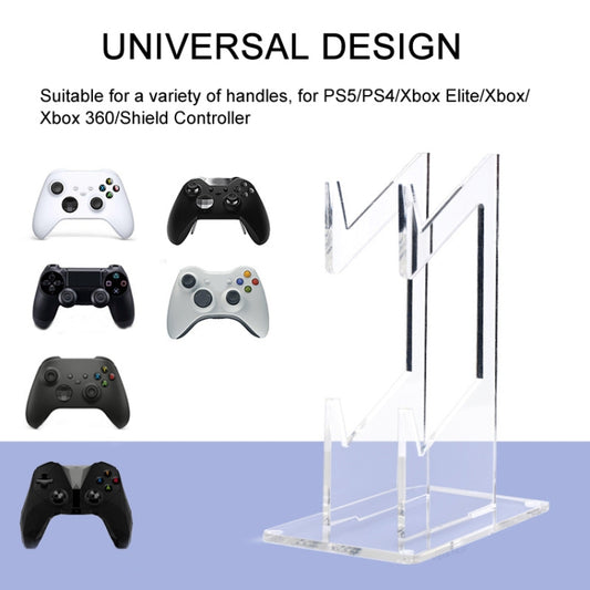 For PS4/ PS5/PS3 Acrylic Double Layer Game Handle Storage Bracket (Transparent) by buy2fix