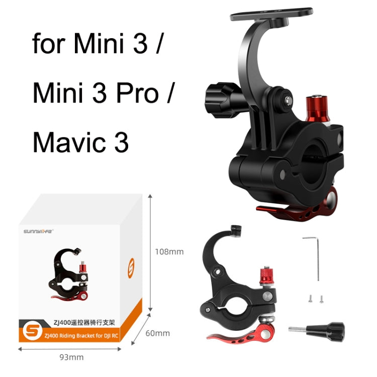 For DJI Mini 3 Pro / RC1 Sunnylife MM3-ZJ400 Remote Control Shooting Camera Bicycle Clip(Black) - Holder Series by Sunnylife | Online Shopping UK | buy2fix