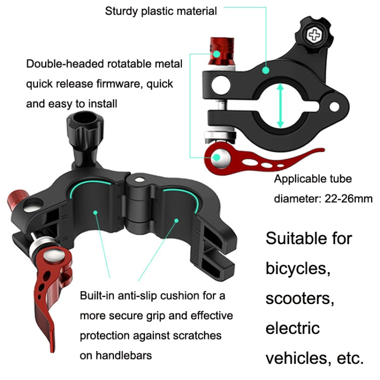 For DJI Mini 3 Pro / RC1 Sunnylife MM3-ZJ400 Remote Control Shooting Camera Bicycle Clip(Black) - Holder Series by Sunnylife | Online Shopping UK | buy2fix