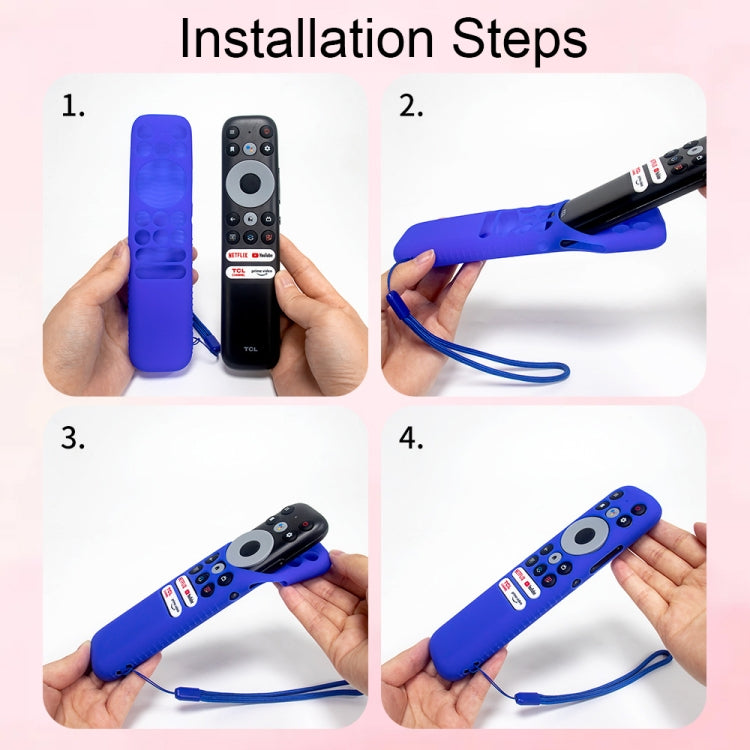 For TCL RC902N FMR1 Y47 TV Remote Control Anti-Drop Silicone Case(Blue) by buy2fix