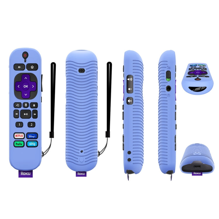 For TCL Roku Voice Remote Pro Y30 Remote Control Shockproof Silicone Protective Case(Luminous Blue) - Remote Control Covers by buy2fix | Online Shopping UK | buy2fix
