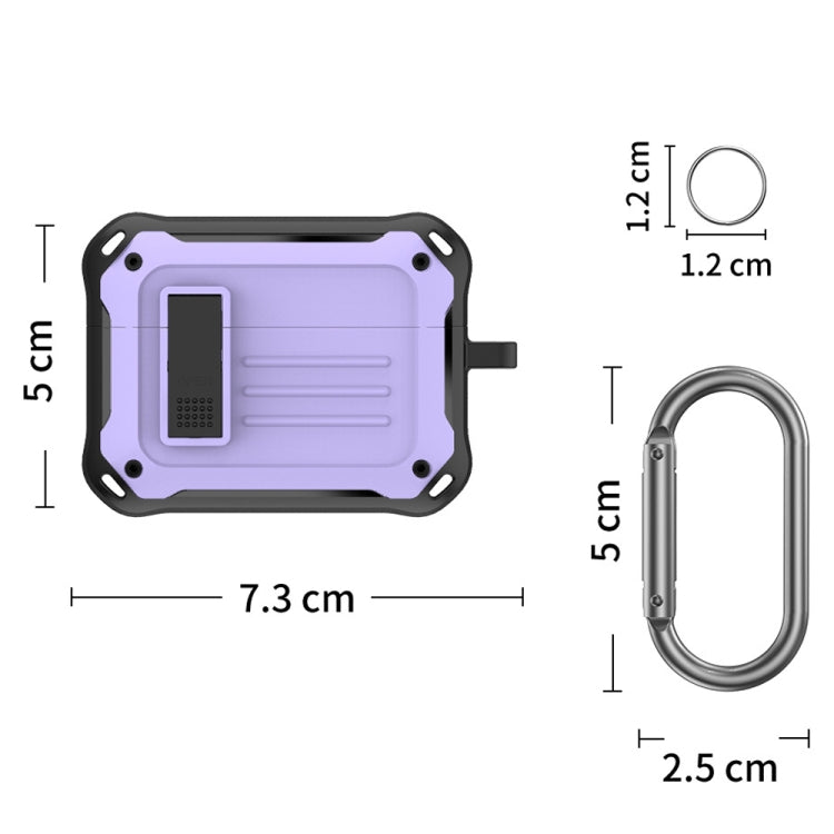 For Sony LinkBuds S (WFLS900N/B) D8 Waterproof and Anti-drop Bluetooth Earphone Case(Purple) - Sony Earphone Case by buy2fix | Online Shopping UK | buy2fix