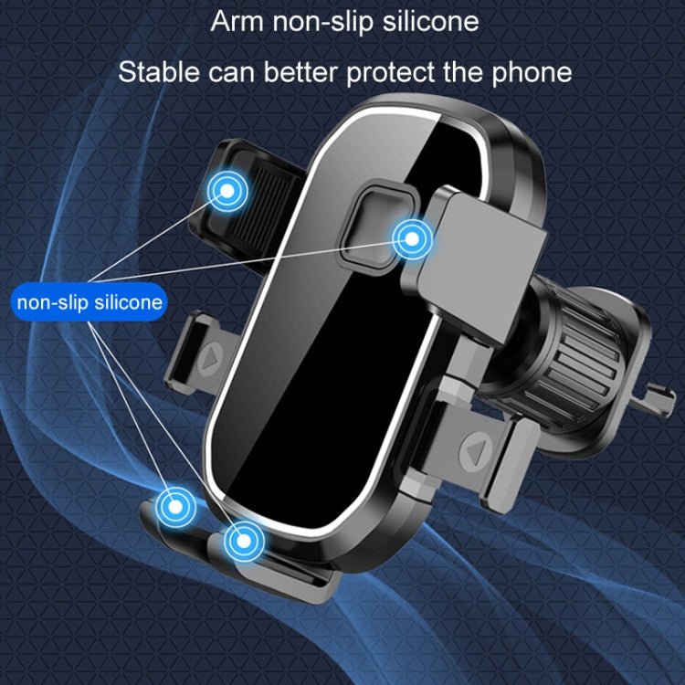 Car Air Outlet Hook Firmly Navigation Mobile Phone Holder(Mirror Black) - Universal Car Holders by buy2fix | Online Shopping UK | buy2fix