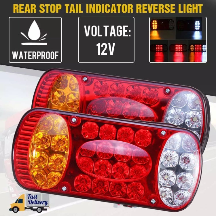 MK-231 12V Trailer Truck Car Straw Hat Lamp Beads Taillights(Red) - Warning Lights by buy2fix | Online Shopping UK | buy2fix