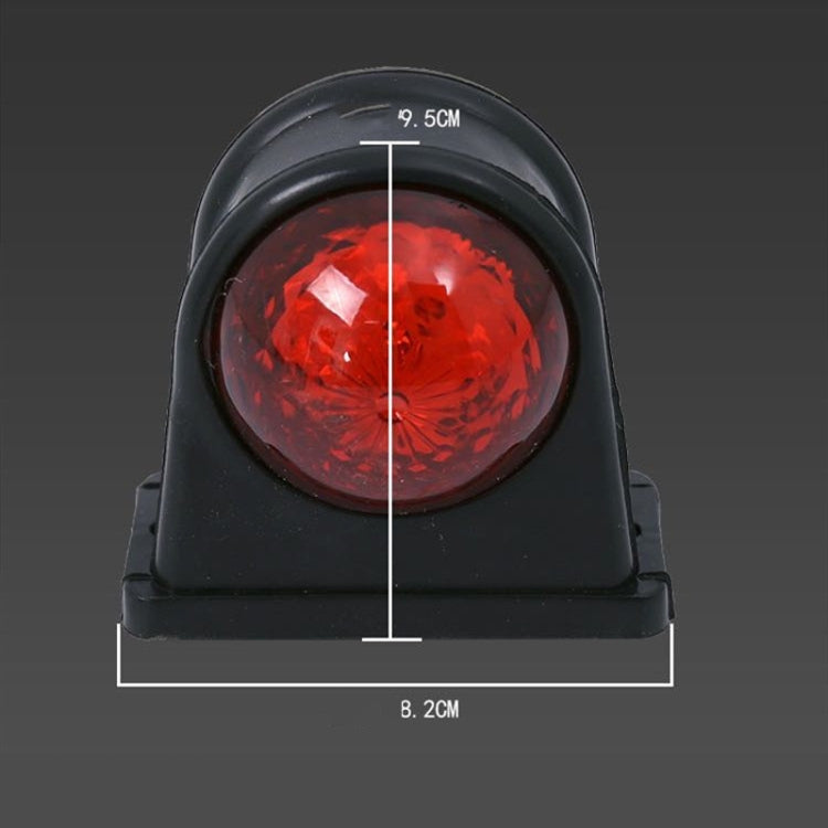 MK-249 10-30V 8LEDs Red And White Truck Round Side Light(Red White) - Running Lights by buy2fix | Online Shopping UK | buy2fix