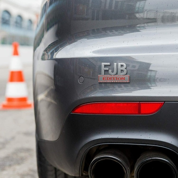 5pcs Car Body Rear Modification Plate Label(Silver Red) by buy2fix