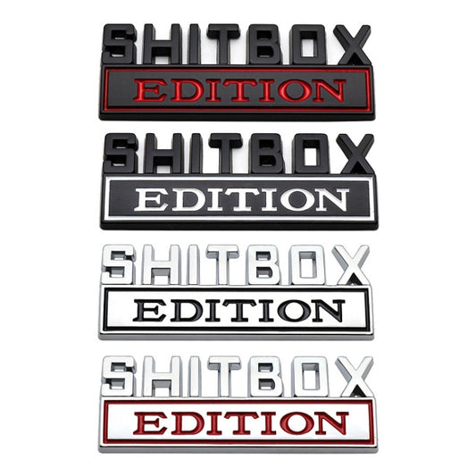 5pcs Car Body Rear Modification Badge Plate Label(Black White) by buy2fix