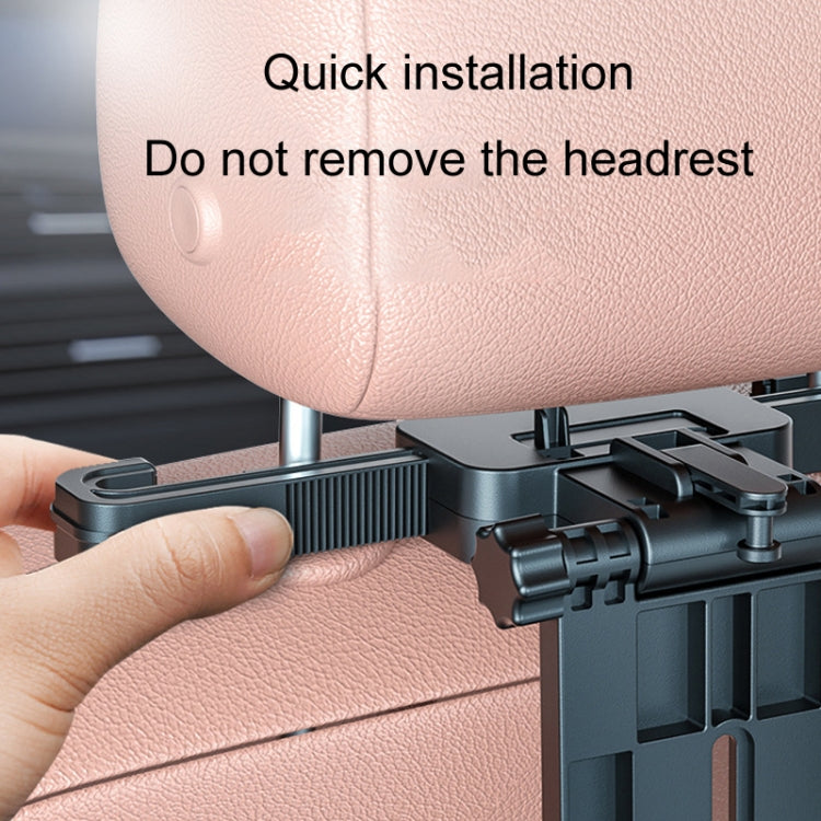 Car Seat Back Multifunctional Adjustable Travel Cup Table Computer Holder(A08 Black+Non-slip Pad) - Stowing Tidying by buy2fix | Online Shopping UK | buy2fix