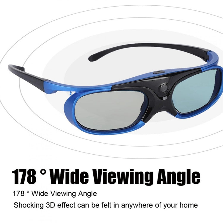 JX30-T Active Shutter 3D Glasses Support 96HZ-144HZ for DLP-LINK Projection X5/Z6/H2(Black) - VR Headset by buy2fix | Online Shopping UK | buy2fix