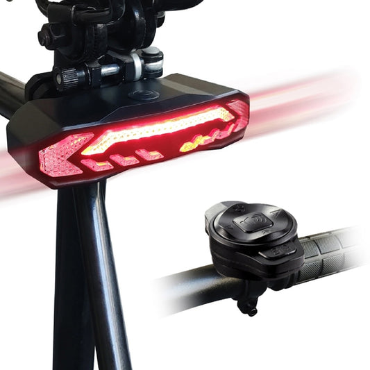SF31 Bicycle Smart Brake Taillight USB Alerter Night Ride Ride Mountain Vehicle Turn LED Taillights(Black) by buy2fix