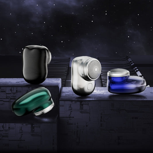 Electric Mini Shaver USB Rechargeable Waterproof Portable Razor(Gradient Blue) by buy2fix