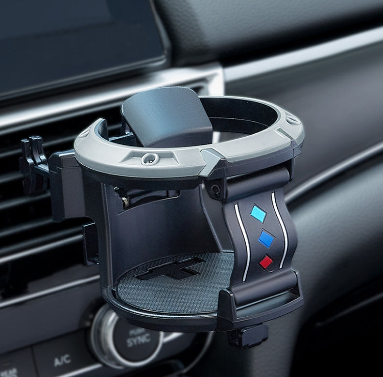 Car Air Conditioner Air Outlet Water Cup Holder Ashtray With Hook(Black Gray) - Car Drink Holders by buy2fix | Online Shopping UK | buy2fix