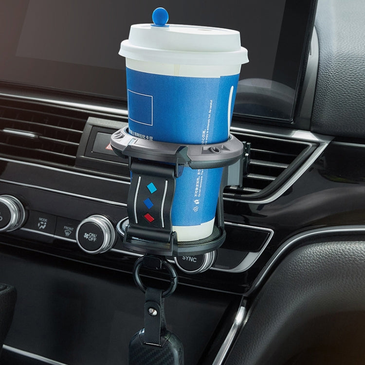 Car Air Conditioner Air Outlet Water Cup Holder Ashtray With Hook(Black Green) - Car Drink Holders by buy2fix | Online Shopping UK | buy2fix