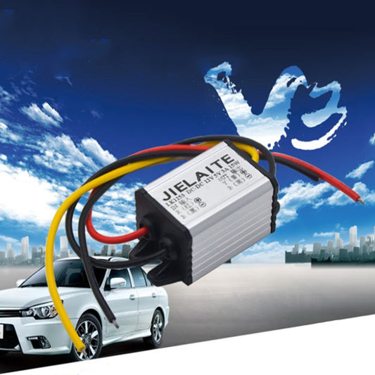 JIELAITE LK1253 15W Aluminum Alloy Intelligent Protection Waterproof Car Power Converter(12V to 9V/2A) by buy2fix