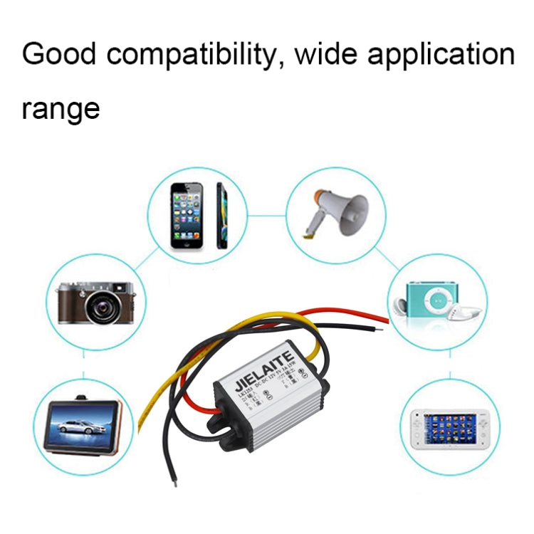 JIELAITE LK1253 15W Aluminum Alloy Intelligent Protection Waterproof Car Power Converter(12V to 9V/2A) - Step-down Transformer by buy2fix | Online Shopping UK | buy2fix