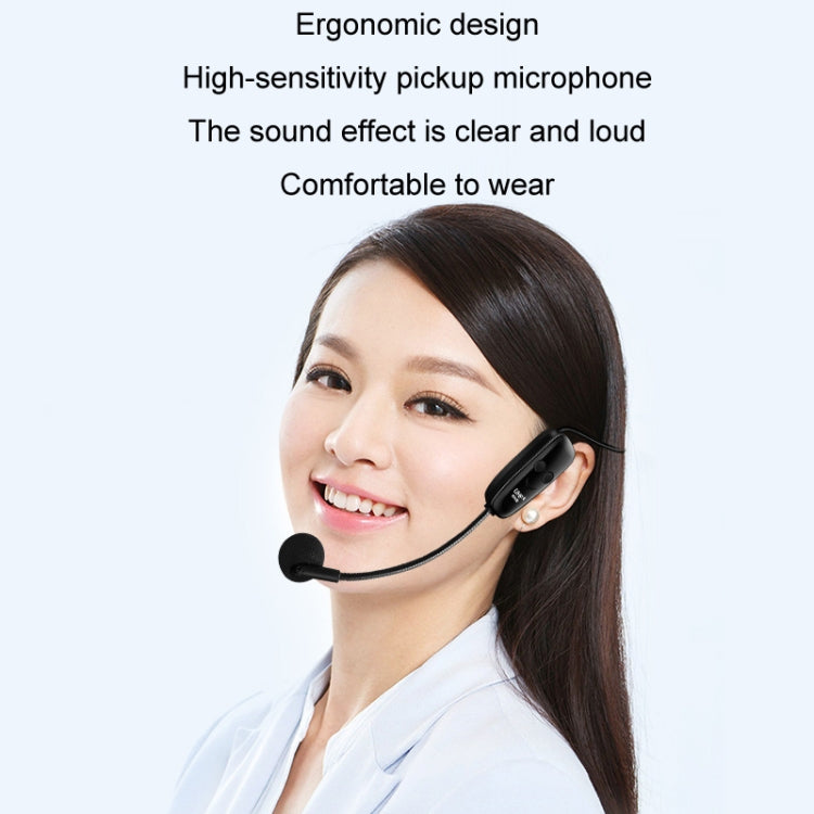 One For Two Outdoor Wireless Microphone Audio Headset Amplifier Loudspeaker(Black) by buy2fix