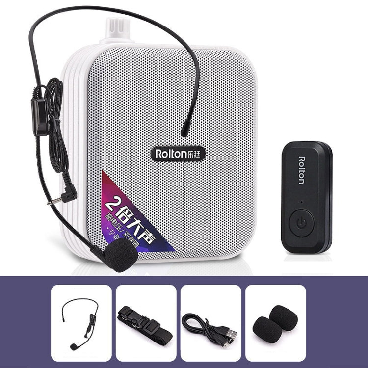 Rolton K600 7.4V Bluetooth Wireless Audio Speaker Megaphone Voice Amplifier With Transmitter(White) - Consumer Electronics by buy2fix | Online Shopping UK | buy2fix