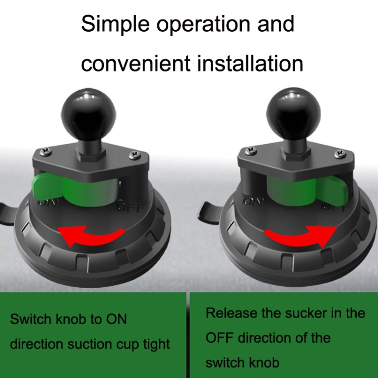 Car Windshield Dashboard Phone Holder Ball Head Suction Cup Base(Black) by buy2fix