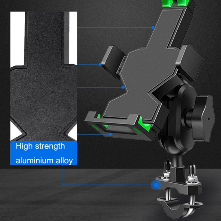 A04 Metal Motorcycle Mobile Phone Navigation Bracket Bicycle Frame Multifunctional Car Fixed Clamp(M10 Ball Header Installation Model) by buy2fix