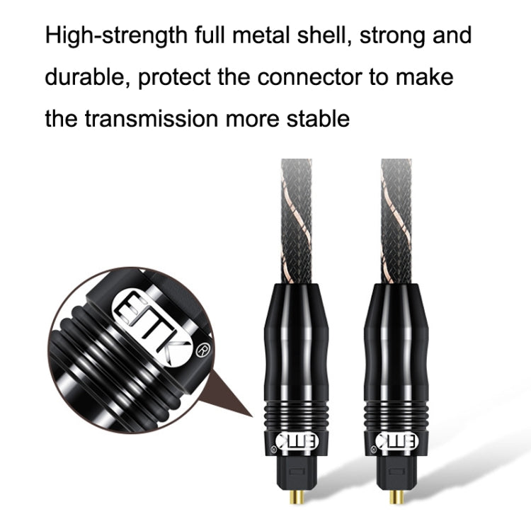 EMK QH/A6.0 Digital Optical Fiber Audio Cable Amplifier Audio Line, Length 5m(Black) - Audio Optical Cables by EMK | Online Shopping UK | buy2fix