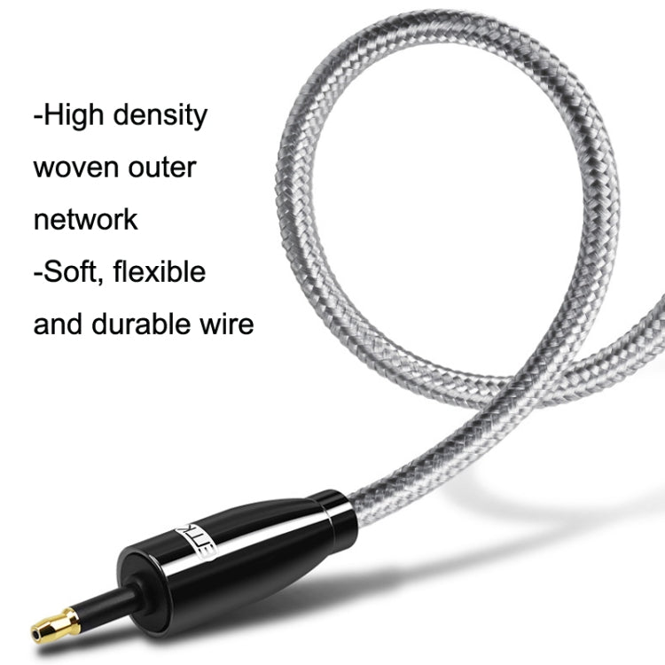 EMK QH4.0 Mini Toslink 3.5mm Interface SPDIF Audio Fiber Optical, Length: 1m(Black) - Audio Optical Cables by EMK | Online Shopping UK | buy2fix