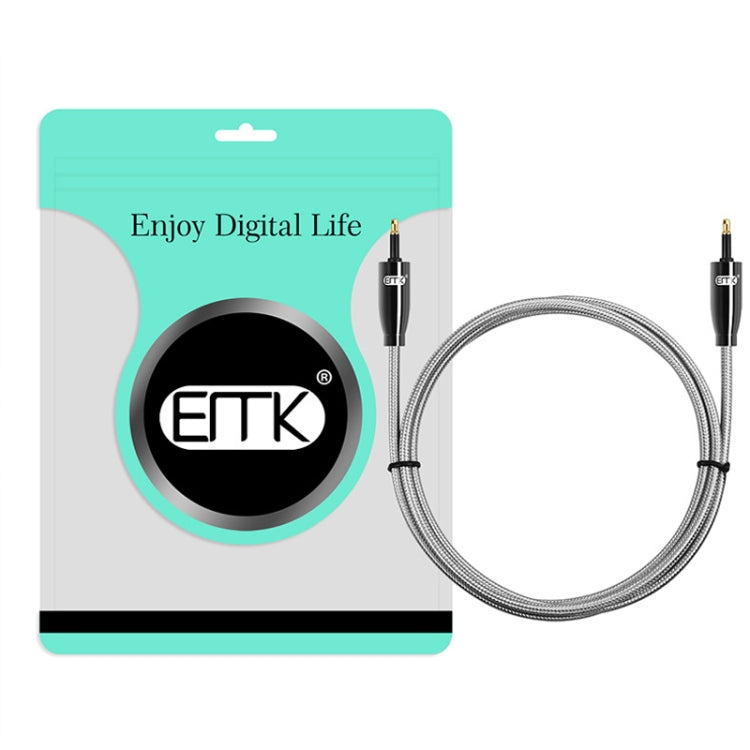 EMK QH4.0 Mini Toslink 3.5mm Interface SPDIF Audio Fiber Optical, Length: 3m(Black) by EMK