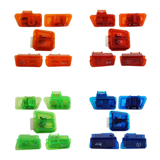 Motorcycle Headlight Horn Steering Switch Accessories(5 in 1 Red) by buy2fix