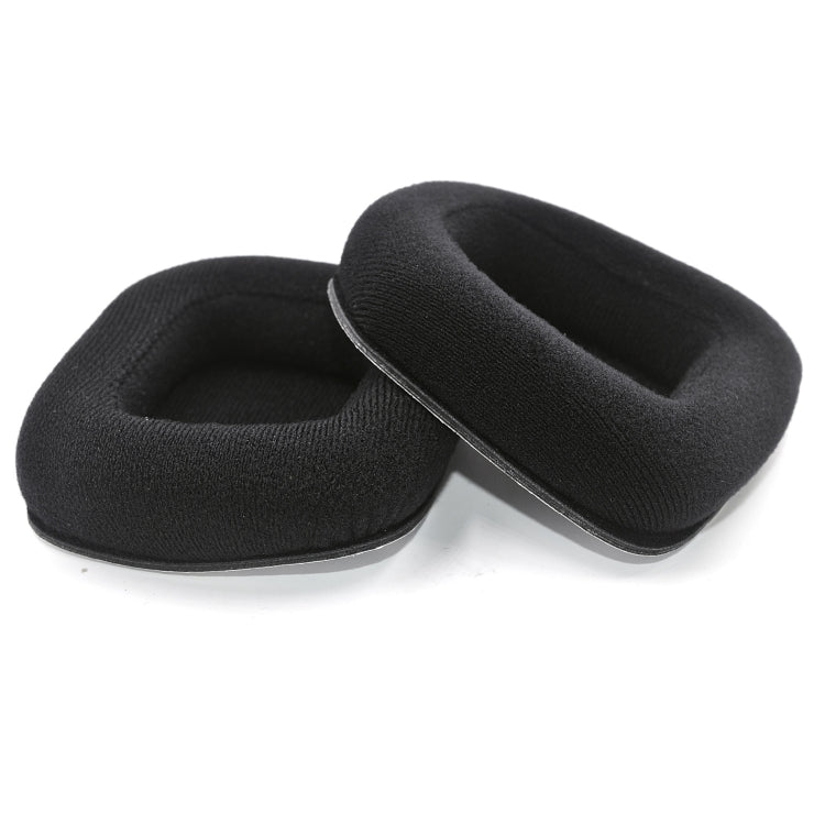 For Logitech Astro A20 2pcs Fleece Memory Foam Headphone Covers Earmuffs(Full Black) - Earmuff & Pad by buy2fix | Online Shopping UK | buy2fix