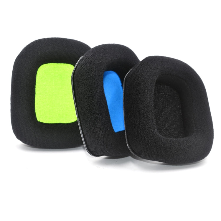 For Logitech Astro A20 2pcs Fleece Memory Foam Headphone Covers Earmuffs(Full Black) - Earmuff & Pad by buy2fix | Online Shopping UK | buy2fix