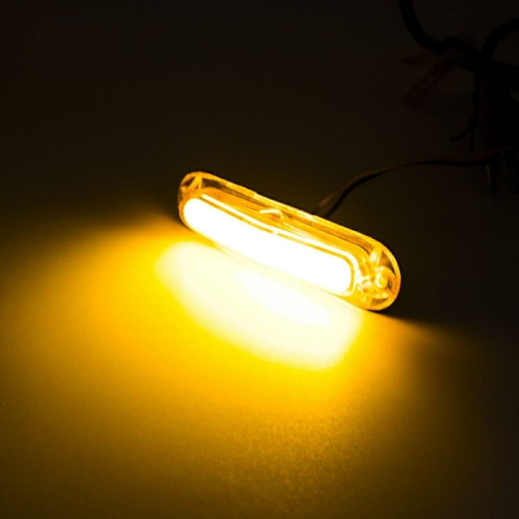 4pcs MK-162 6LED Light Guide Side Light 10-30V Trailer Side Tail Light(Yellow) - Warning Lights by buy2fix | Online Shopping UK | buy2fix