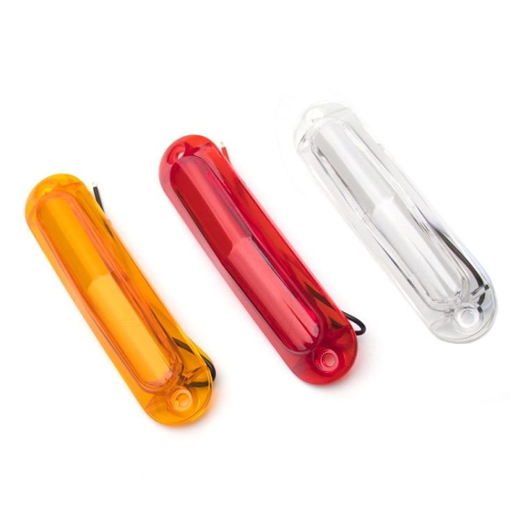 4pcs MK-162 6LED Light Guide Side Light 10-30V Trailer Side Tail Light(Yellow) - Warning Lights by buy2fix | Online Shopping UK | buy2fix