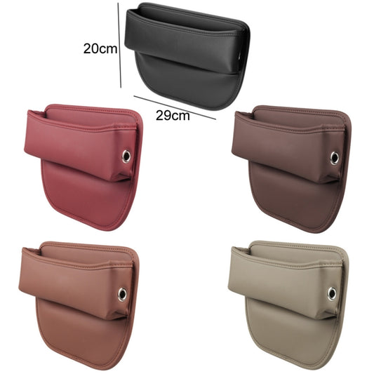 Multifunctional Car Seat Crevice Storage Box, Pattern: No Logo(Mocha brown) by buy2fix