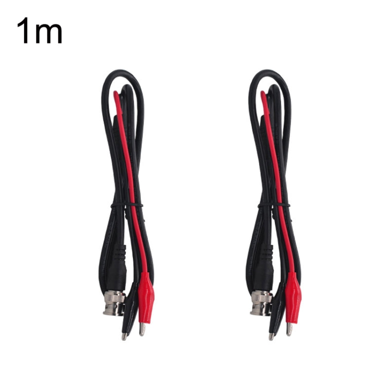 2pcs BNC To 2 x Crocodile Clips Double Head Coaxial Cable Video Cable, Length: 1m - Cable by buy2fix | Online Shopping UK | buy2fix
