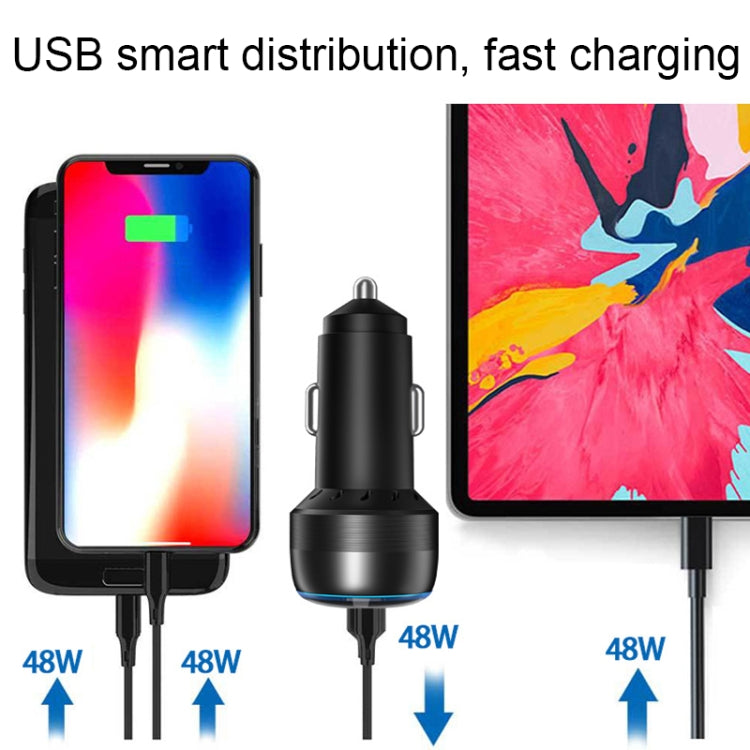 IBD355-1UC USB+Type-C/USB-C Dual Ports Mobile Phone Car Charger(QC3.0 18W+ PD 30W) - Car Charger by buy2fix | Online Shopping UK | buy2fix