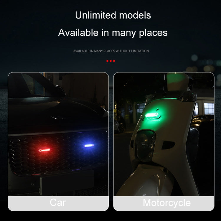 Motorcycle Electric Car Anti-Rear Collision Solar Strobe Warning Light, Specification: Bright Colorful Light by buy2fix