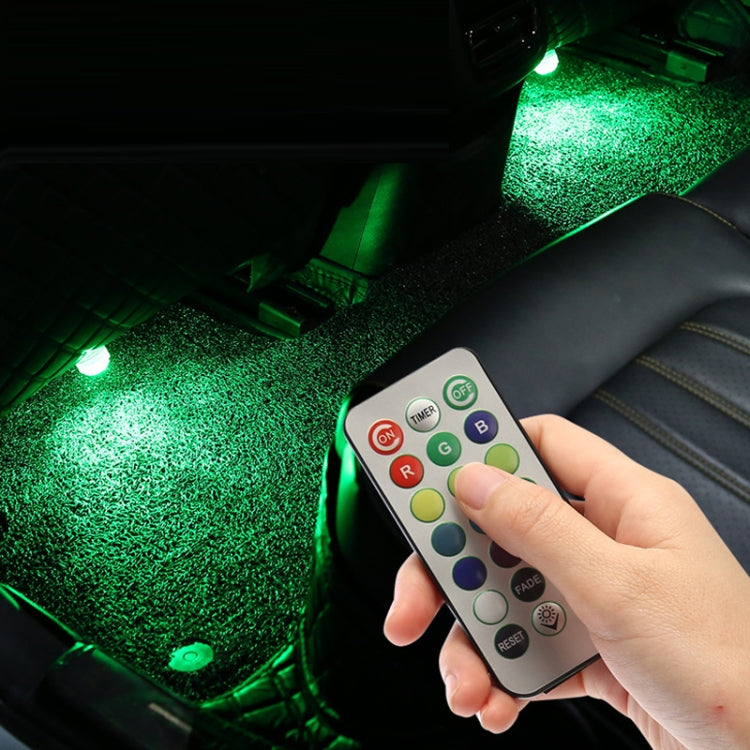 Car Modification Wireless Colorful Remote Control Atmosphere Light, Specification: 4 Lights +1 RC - Atmosphere lights by buy2fix | Online Shopping UK | buy2fix