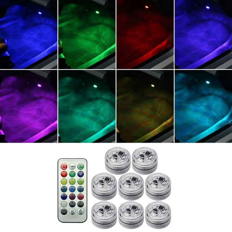 Car Modification Wireless Colorful Remote Control Atmosphere Light, Specification: 8 Lights +1 RC - Atmosphere lights by buy2fix | Online Shopping UK | buy2fix