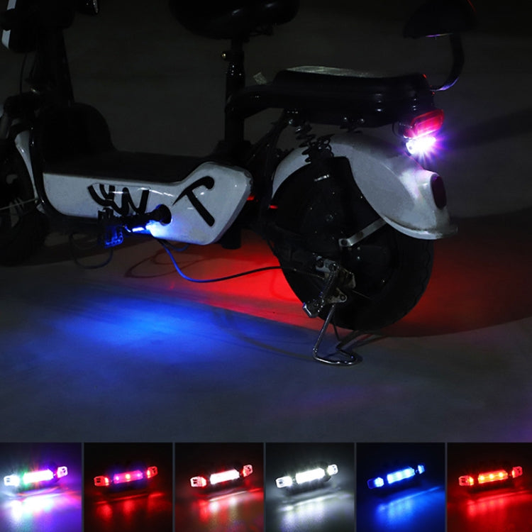 Motorcycle Bicycle Charging Strobe Decorative Warning Tail Light(Red Light) by buy2fix